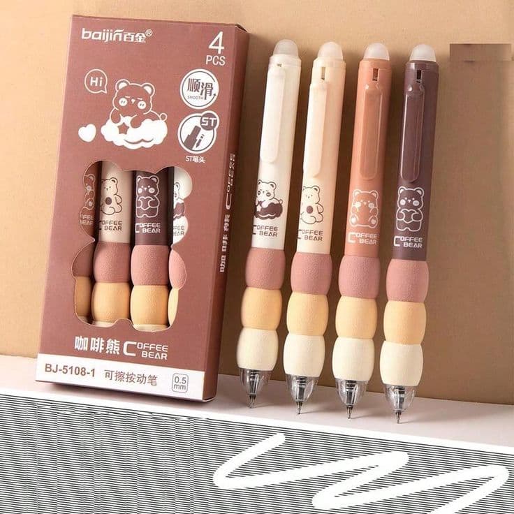 4 pc cute cartoon erasable 